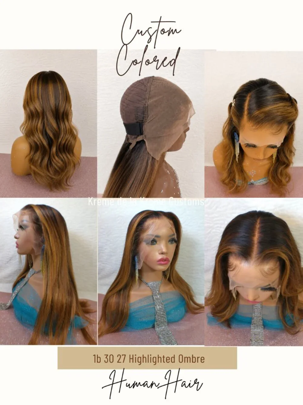 ✨18-20 Inch Ombre Dimensional Balayage Lace Wig 13x6 1b/30/27